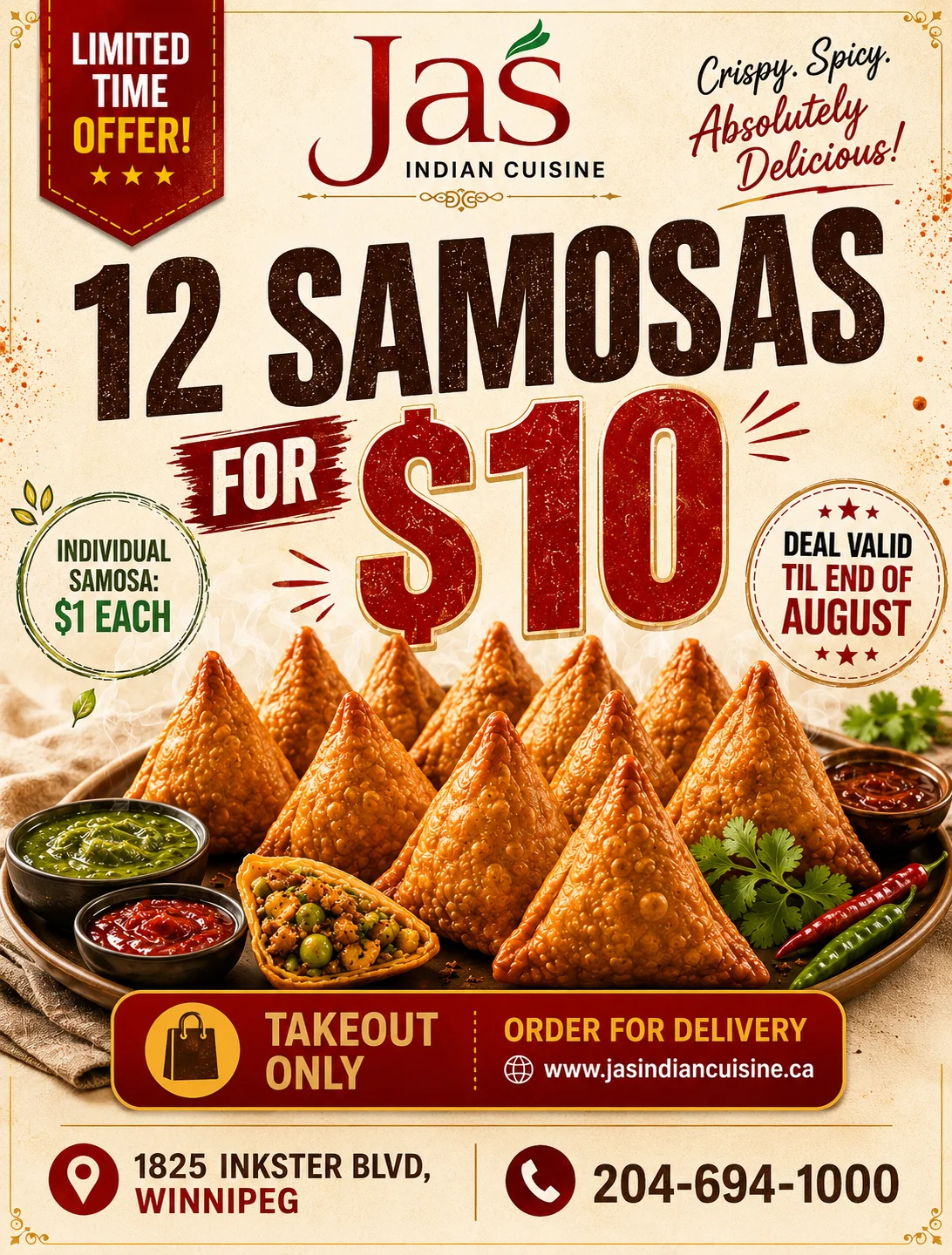 Jas Indian Cuisine - Special Offer